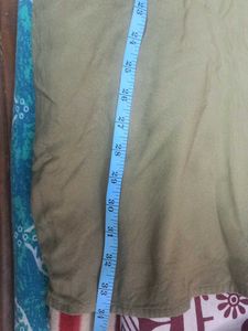 Olive Green Button-Up Shirt Dress