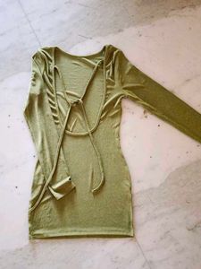 Lime Green Long Sleeve Tunic Top