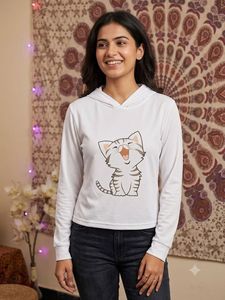 CuteCat Hoodie Top + Free Tee