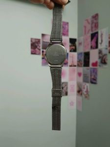 Classic Titan Silver Mesh Strap Watch