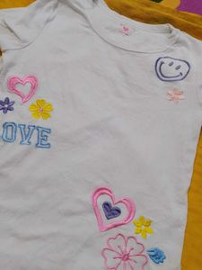 Cute Graphic White T-Shirt