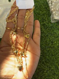 Charming Layered Star &amp; Heart Necklace
