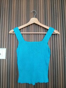 Ribbed Square Neck Tank Top