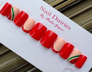 Red Watermelon Press-On Nails