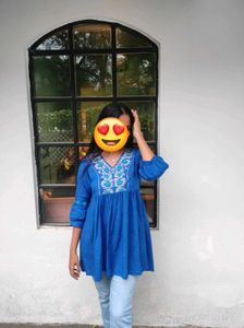 Blue Short Kurta