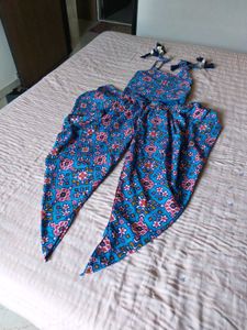 Blue Ethnic Print Kurta Set
