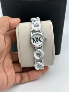 Michael Kors Watch - Silver & White Chain
