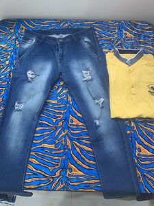 Combo T-shirt And Jeans Pant📌offer In Profile
