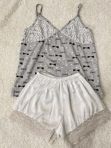 Cute Bow Print Pajama Set