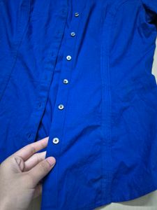 Classic Blue Button-Up Shirt