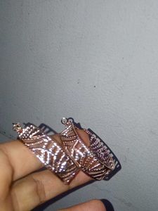 ring shape golden earrings