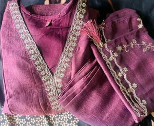 Elegant Purple Kurta Set with Dupatta