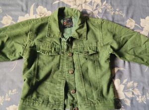 Olive Green Denim Jacket