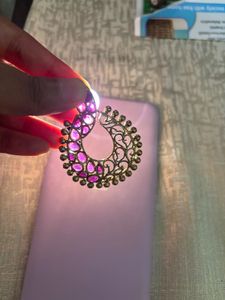 Elegant Gold &amp; Maroon Earrings