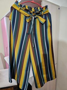 Striped Culottes with Belt