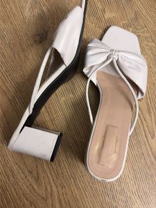 White Bow Sandals