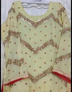 Elegant Yellow Pakistani Dress