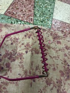 Metal Pink Wire Baby Stroller Decor