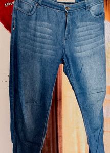 Classic Blue Denim Jeans with Short kurti combo