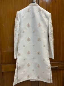 Manyavar Sherwani Set with Mala Safa (Pagdi) and D