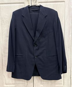 Men's Navy Striped Suit