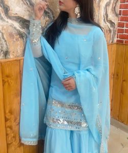 Beautiful kurta sharara set🩵