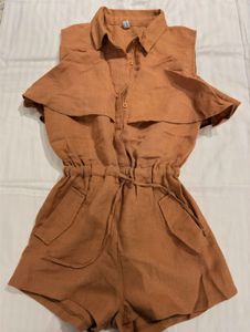 Cute Casual Romper with Ruffle Detail