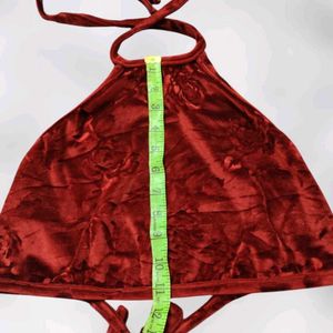 Velvet Rose Halter Top