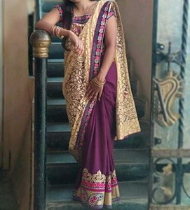 Embroidered Silk Saree