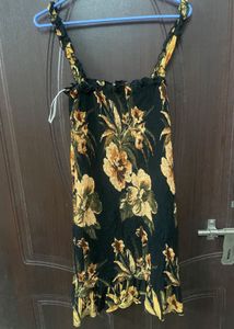 Floral Print Smocked Mini Dress