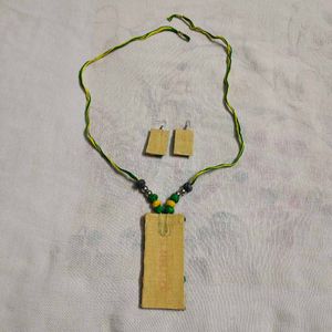 Boho Jute Necklace &amp; Earring Set