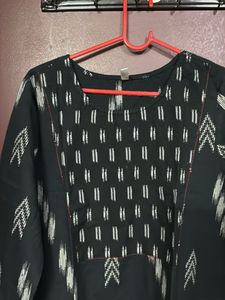 Black Ikat Kurta Set with Dupatta