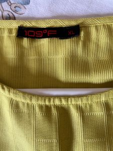 Vibrant Yellow Lace Trim top