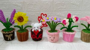 pipe cleaner mini flower pot🌷♥️