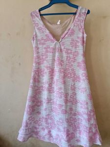 Cute Pink Floral Mini Dress