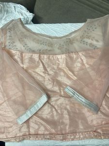 Elegant Embroidered Sheer Blouse