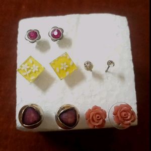 5 Pair Of Stud Earrings