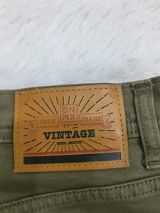 Olive Green Casual  Men's Pants