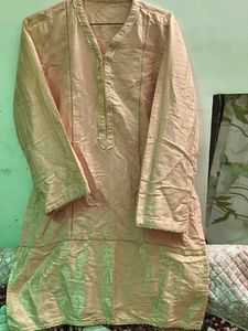 Elegant Pink Brocade Kurta