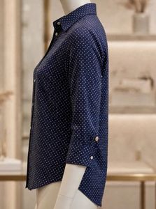 cute polka dot button up 💙