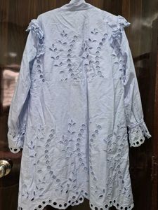 Blue Eyelet Dress