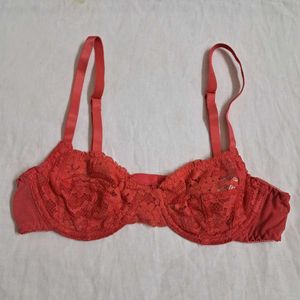 Sexy Red Lace Underwire Bra