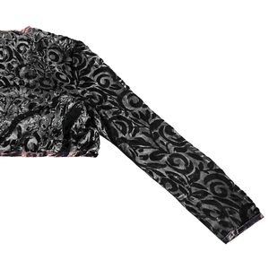 Summer Black Velvet Cropped Bolero Jacket