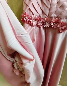 Elegant Pink Floral Gown
