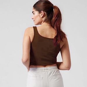 Trendy Ribbed Sleeveless Fitted Top