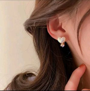 Pearl Heart Earrings