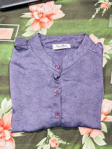Stylish Textured Button-Up Top