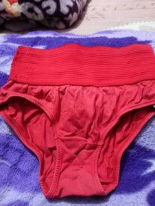 Red High-Waisted Briefs