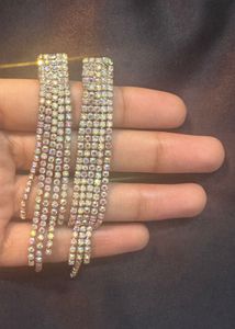 Sparkling Rhinestone Dangle Earrings
