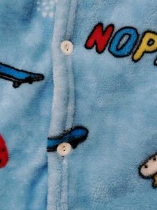 Cute Baby Blue Fleece Onesie
